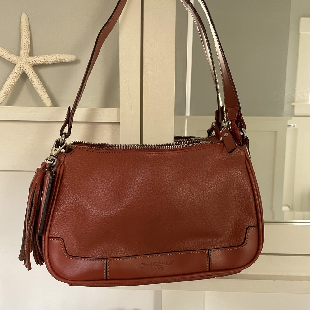 Equipage burnt orange leather handbag